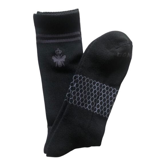 2 Pair Bombas NIP Men's Women's Calf Socks Black Gray Extra Large - Picture 10 of 11